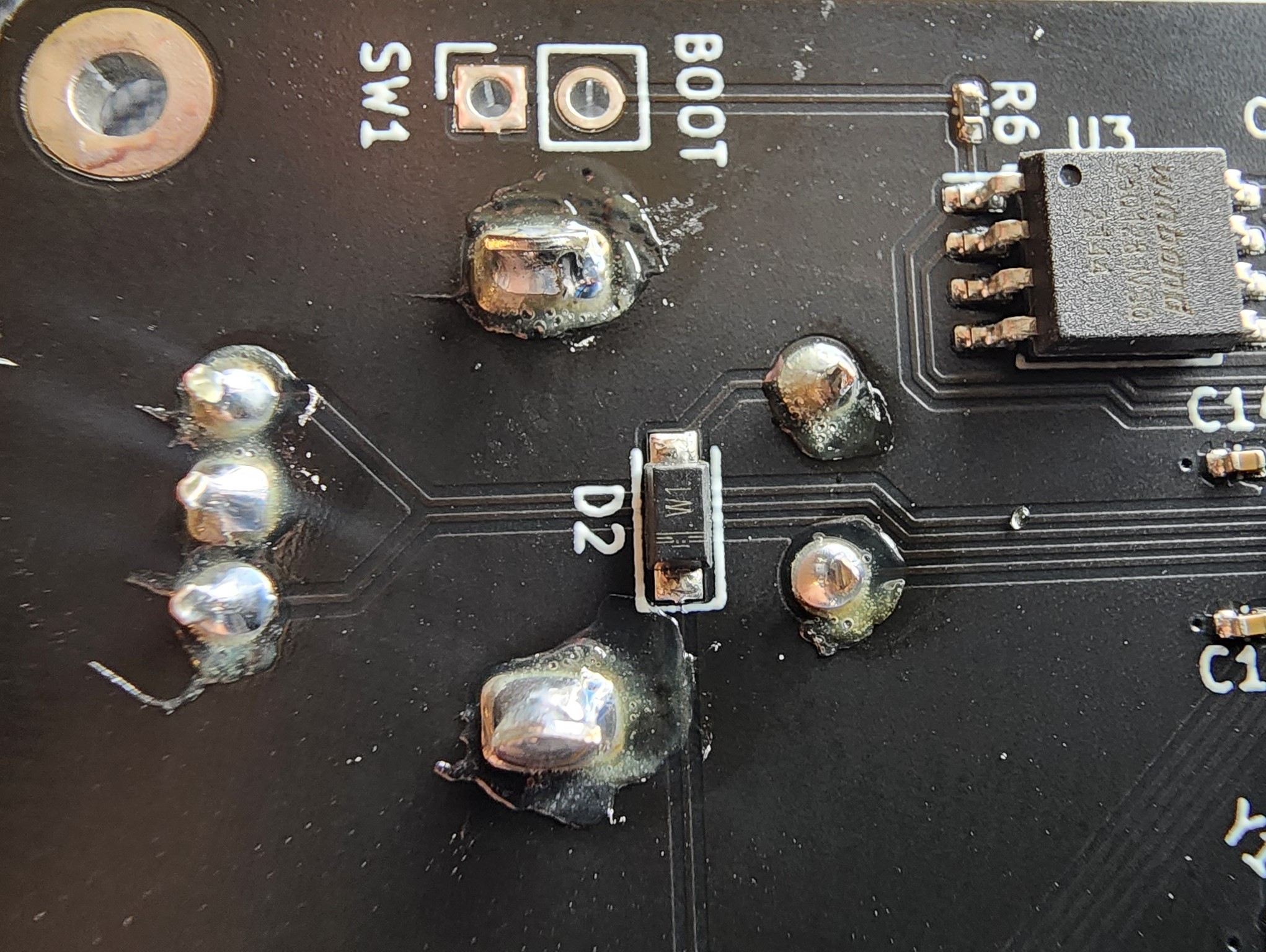 Encoder Pads Soldered